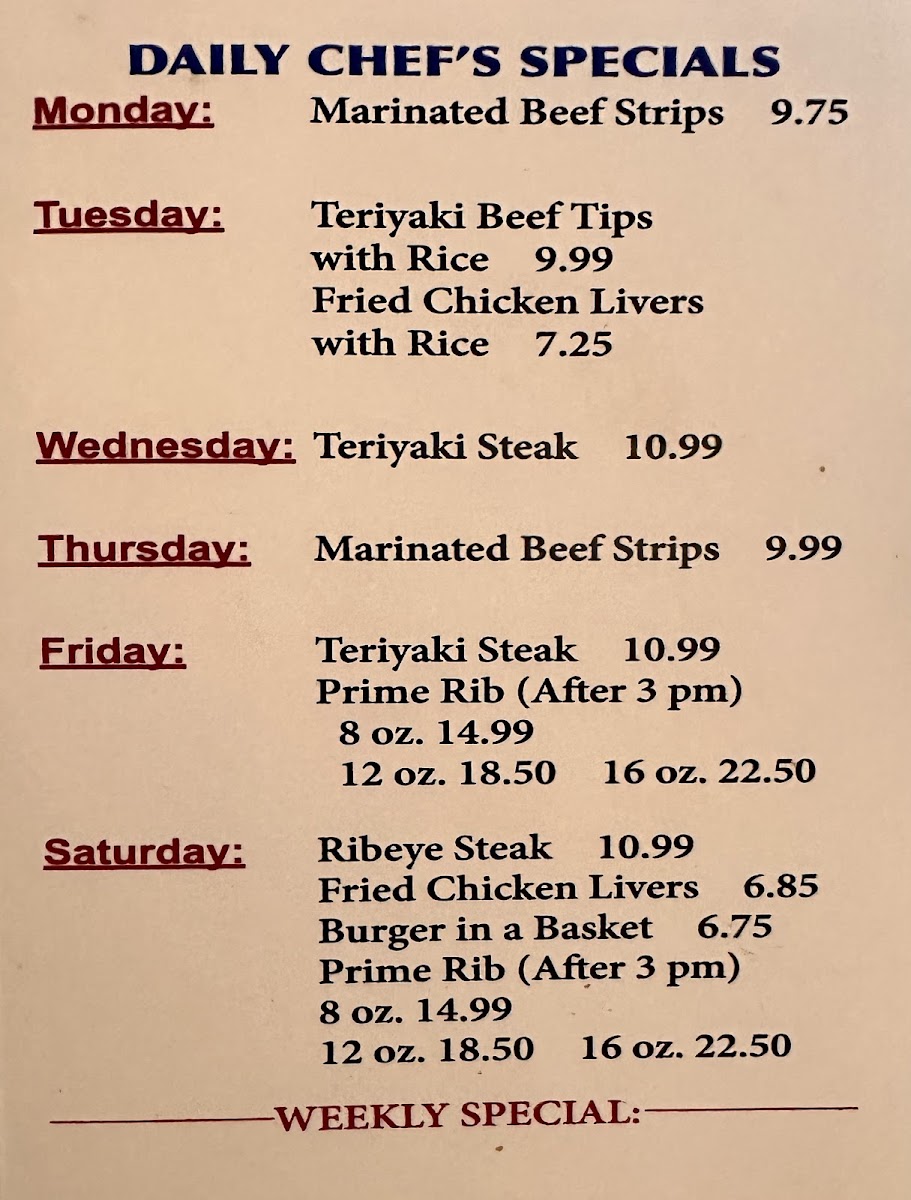 West Town Restaurant Menu - Image 6